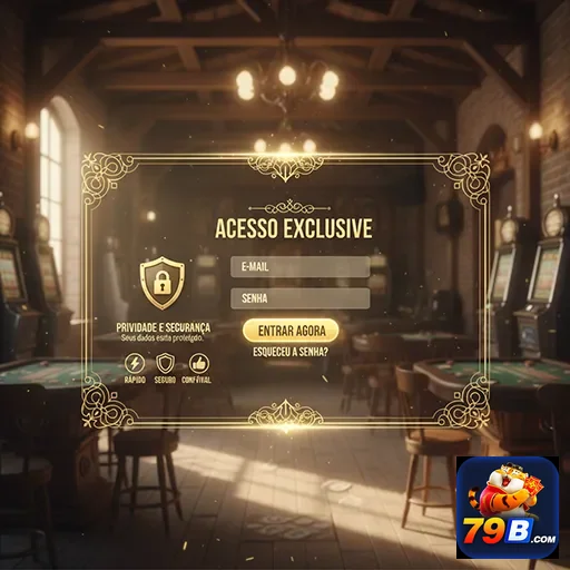 Tela de login para acesso exclusivo no 79b.