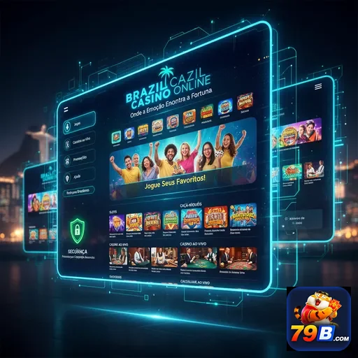 Imagem do site 79b com destaque para jogos e serviços VIP.