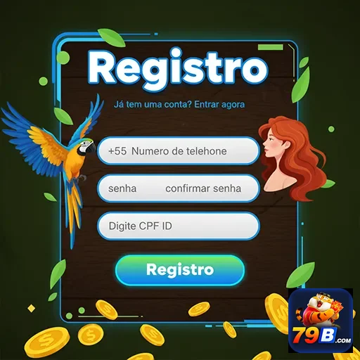 Tela de registro do site 79b com campos de entrada.