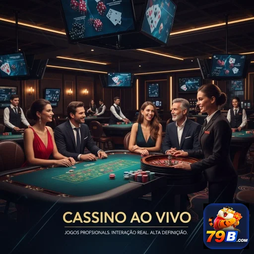 Grupo de jogadores em cassino ao vivo no 79b.