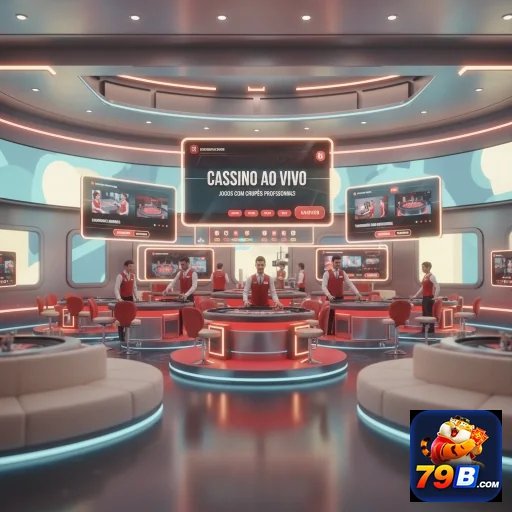 Ambiente de cassino ao vivo da 79b com dealers profissionais.