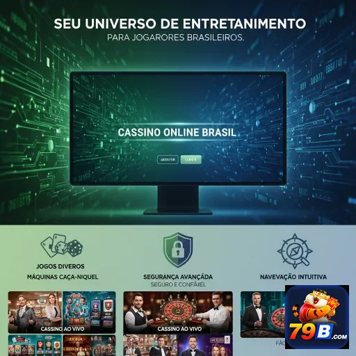 Tela de cassino online no 79b, com destaque para servicos VIP.
