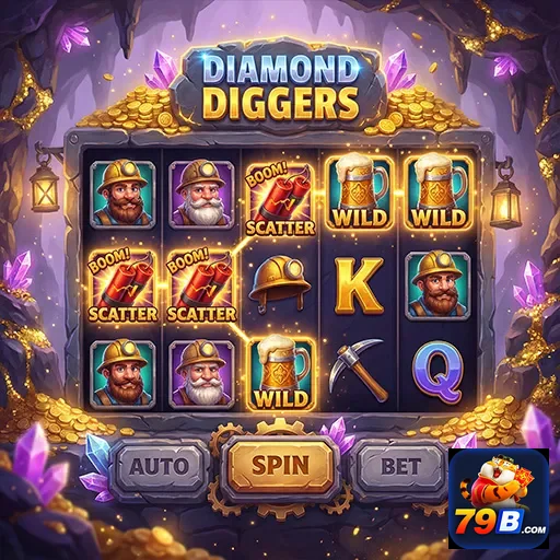 Slots do jogo Diamond Diggers disponível em 79b.