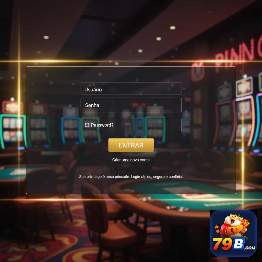 Tela de login do 79b oferecendo acesso rápido para jogadores.