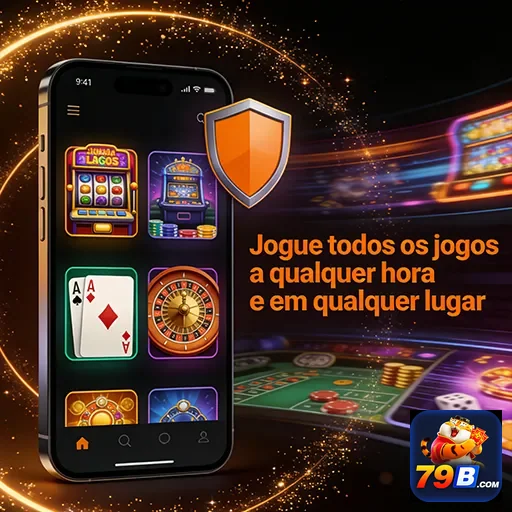 Interface do celular com jogos de cassino disponíveis na 79b.