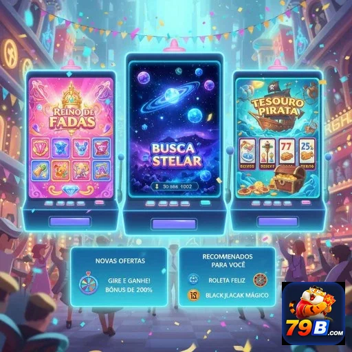 Imagem de slots do 79b com ofertas VIP e jogos temáticos.