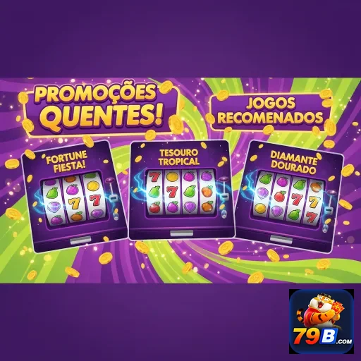 Interface de jogos de slot com promoções no site 79b.
