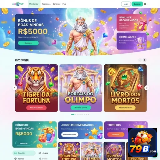 Interface da 79b com destaque para jogos VIP e bônus.