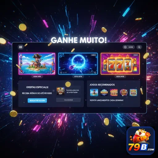 Interface do 79b com jogos VIP e promoções visíveis.